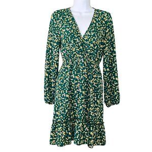 Women's Floral Ruffle Dress Size 5 Cottagecore Forrest Fairy Peasant Prairie
